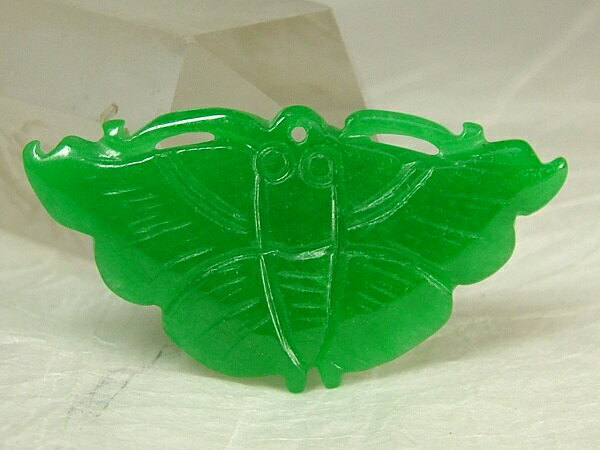 ■龍香堂■☆ミャンマー翡翠（ひすい）蝴蝶牌子51mm（f2）「10P17aug13」