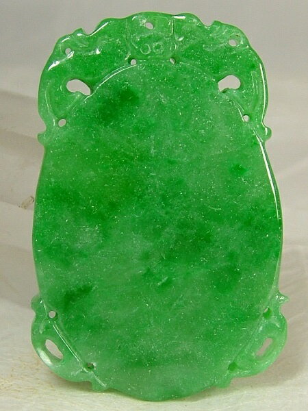 ■龍香堂■☆ミャンマー翡翠（ひすい）無彫トップ53mm