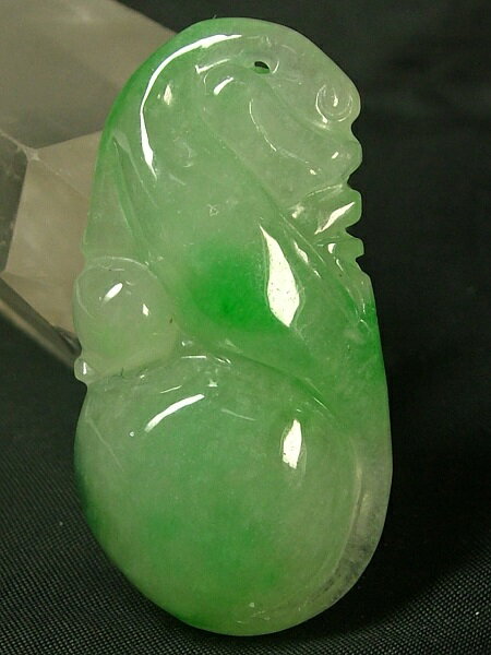 ■龍香堂■☆【微難有】ミャンマー氷種翡翠（ひすい）トップ宝珠44mm（s10）
