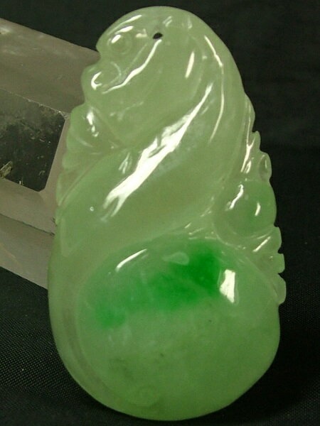 ■龍香堂■☆【微難有】ミャンマー氷種翡翠（ひすい）トップ宝珠48mm（s11）