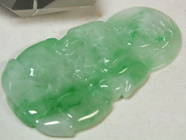 ■龍香堂■☆ミャンマー翡翠（ひすい）観音トップ57mm（t5）