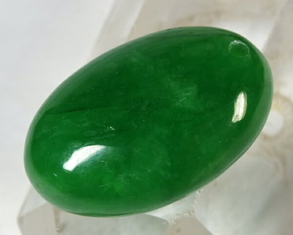 ■龍香堂■☆ミャンマー翡翠（ひすい）楕円トップ 大珠34mm（k1）