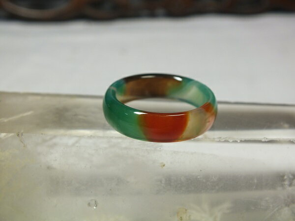 ■龍香堂■☆ウルグアイ産メノウ（瑪瑙）リング16号