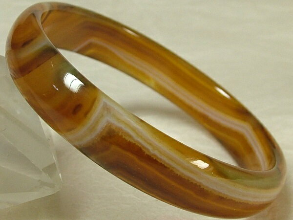 ■龍香堂■☆茶系瑪瑙（メノウ）小型バングル（54mm）e3
