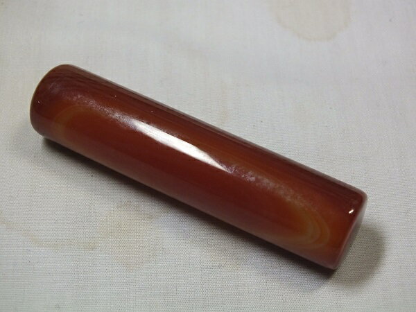 ■龍香堂■☆赤系瑪瑙（メノウ）印材 78mm