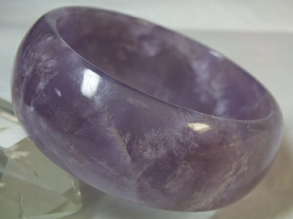 ■龍香堂■☆アメジスト(紫水晶)大型バングル(内径62mm)v10