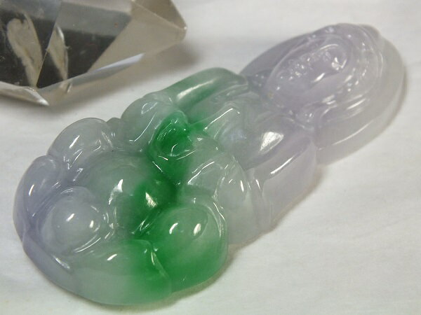 ■龍香堂■☆ミャンマー翡翠（ひすい）「観音牌子」67mm（r59）