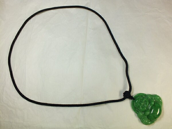 ■龍香堂■☆ミャンマー翡翠（ひすい）ペンダント布袋52mm（v82）