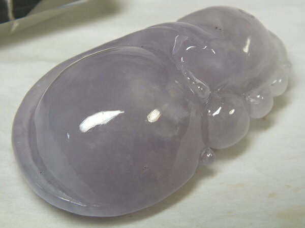 ■龍香堂■☆ミャンマーラベンダー翡翠（ひすい）トップ宝珠46mm（k64）