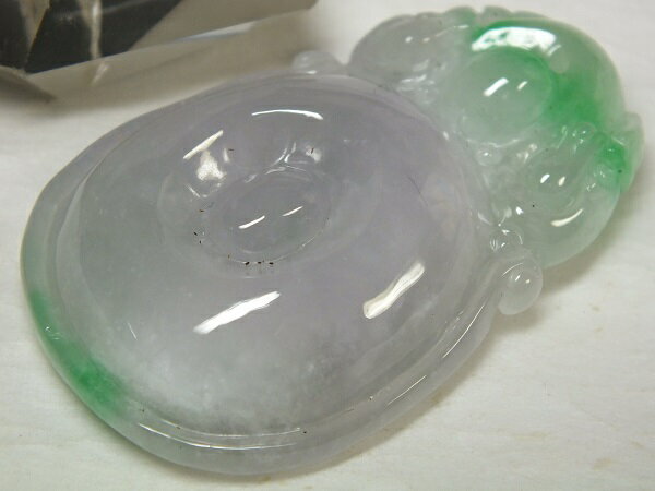 ■龍香堂■☆ミャンマー翡翠（ひすい）トップ宝珠51mm（k65）