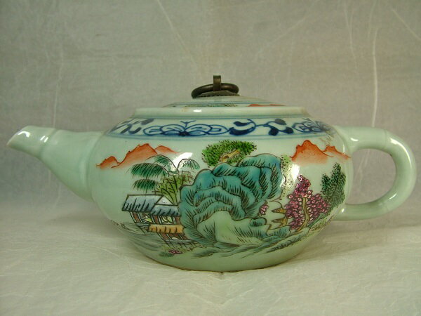 ■龍香堂■☆【中古】中国骨董品「平型大急須」のサムネイル