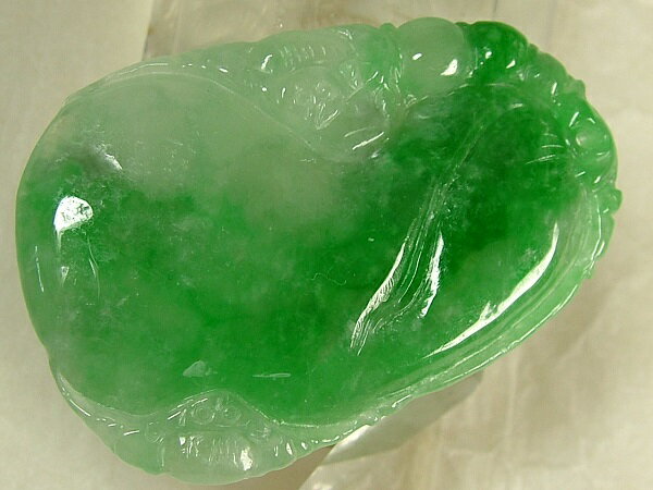 ■龍香堂■☆ミャンマー翡翠（ひすい）トップ「甜瓜」50mm（v11）