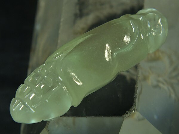 ■龍香堂■☆ミャンマー氷種翡翠（アイスジェダイト）玉米トップ38mm（v29）