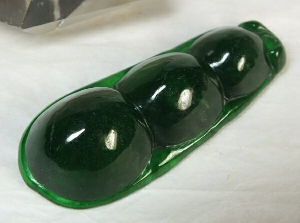 ■龍香堂■☆ミャンマー翡翠（ひすい）福豆トップ49mm（h39）