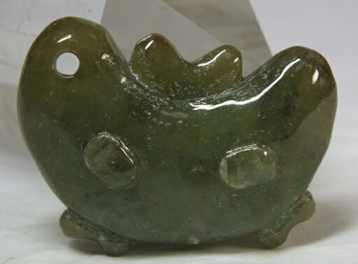 ■龍香堂■☆「国石」糸魚川翡翠(ひすい)子持勾玉37mm(h11) ■龍香堂■☆「国石」糸魚川翡翠(ひすい)子持勾玉37mm(h11)