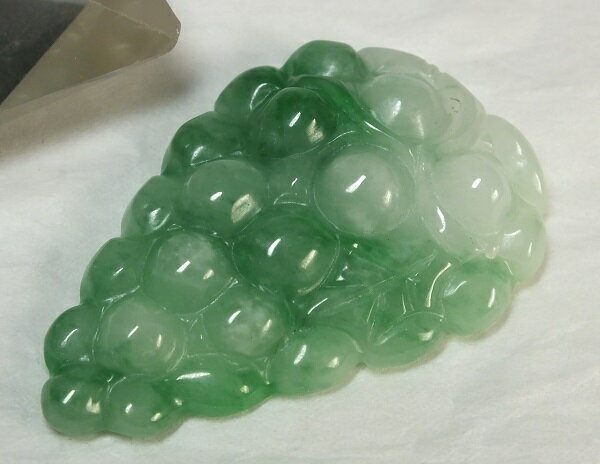 ■龍香堂■☆ミャンマー翡翠（ひすい）トップ「葡萄」47mm（t5）