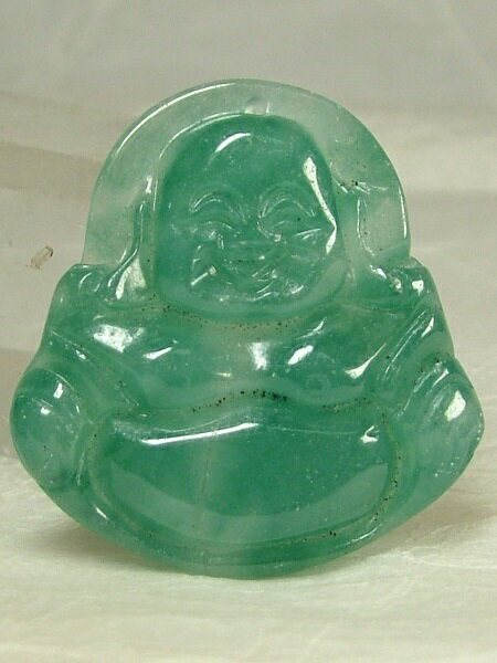 ■龍香堂■☆ミャンマー氷種翡翠（ひすい）布袋トップ41mm（h6）