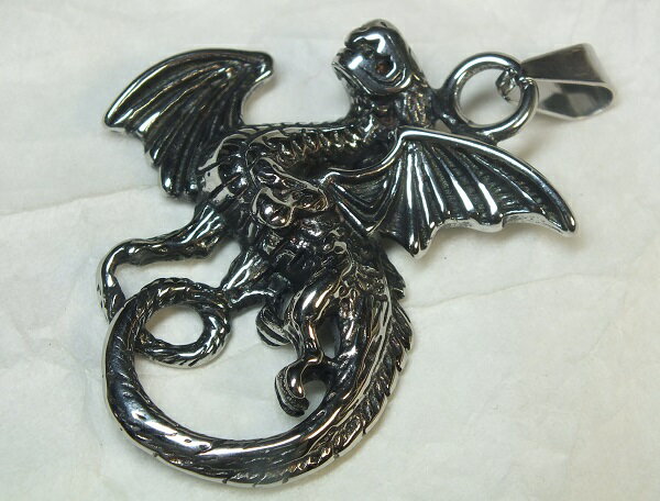 ■龍香堂■☆ステンレスペンダントトップ「ドラゴン」(4)