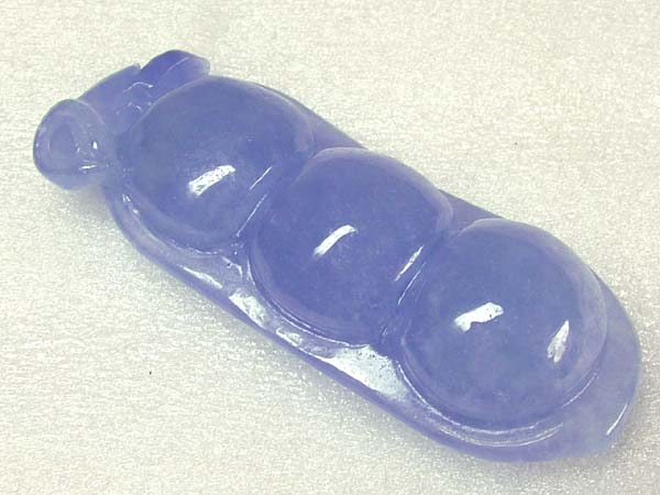 ■龍香堂■☆ミャンマーラベンダー翡翠トップ「福豆」44mm