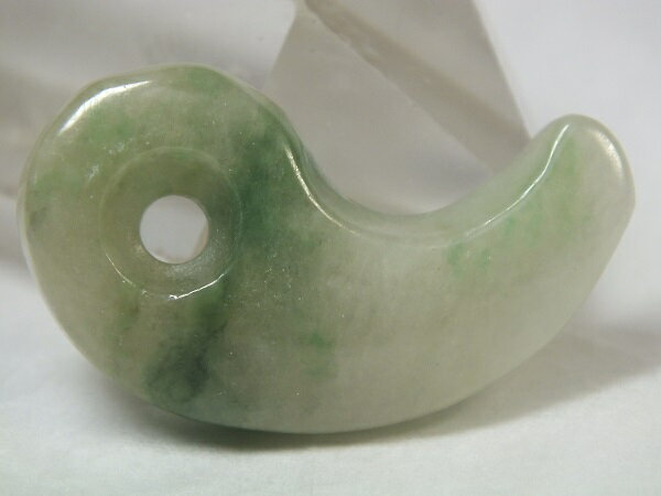 ■龍香堂■☆ミャンマー翡翠（ひすい）大勾玉39mm（k19）