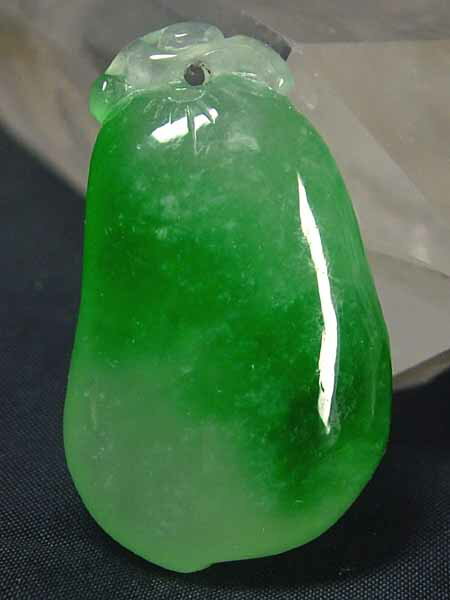 ■龍香堂■☆ミャンマー氷種翡翠 甜瓜トップ（38mm）a7