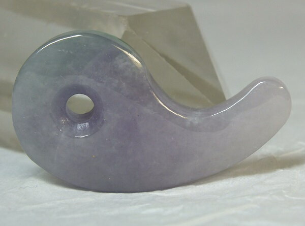 ■龍香堂■☆ミャンマーラベンダー翡翠（ひすい）大勾玉43mm（h55）