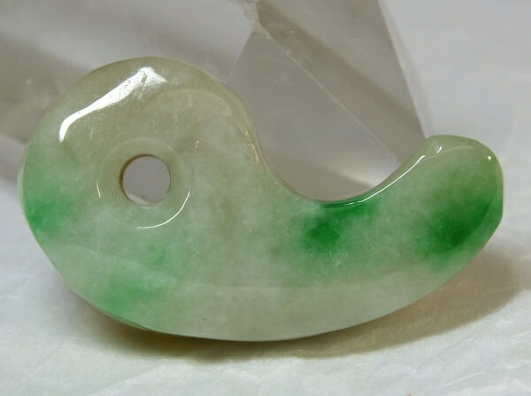 ■龍香堂■☆ミャンマー翡翠（ひすい）大勾玉41mm（h56）