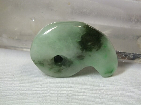 ■龍香堂■☆ミャンマー翡翠（ひすい）勾玉34mm