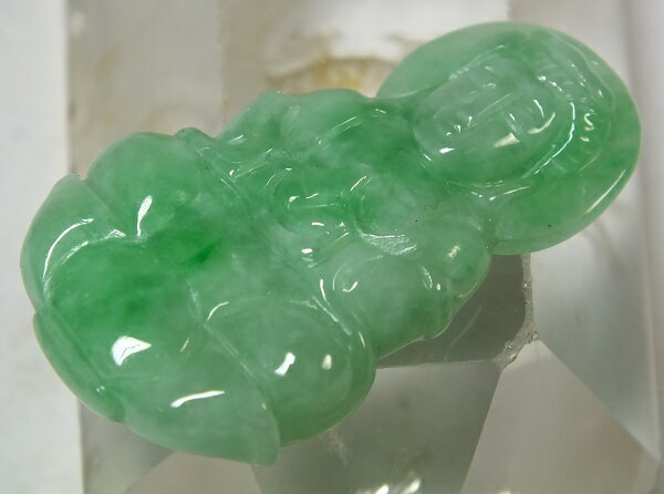 ■龍香堂■☆ミャンマー翡翠（ひすい）観音トップ40mm（h30）