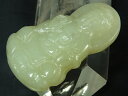 ■龍香堂■☆和田白玉(ホータンはくぎょく)仔玉「観音」53mm(t6)