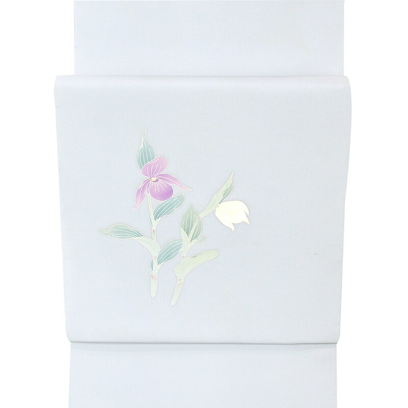 ※記念感謝祭☆仕立無料・送料無料☆本加賀友禅手描工芸染沢飯芳雄先生作☆上品すみれ美術染特撰本塩瀬九寸なごや帯