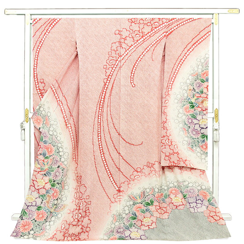 ※記念感謝祭☆仕立無料・送料無料☆特撰工芸美術総絞り多色染豪華本疋田振袖☆吉祥四季花ボカシ友禅☆桶絞、鹿子絞、手描併用☆絞り名門滝泰謹製