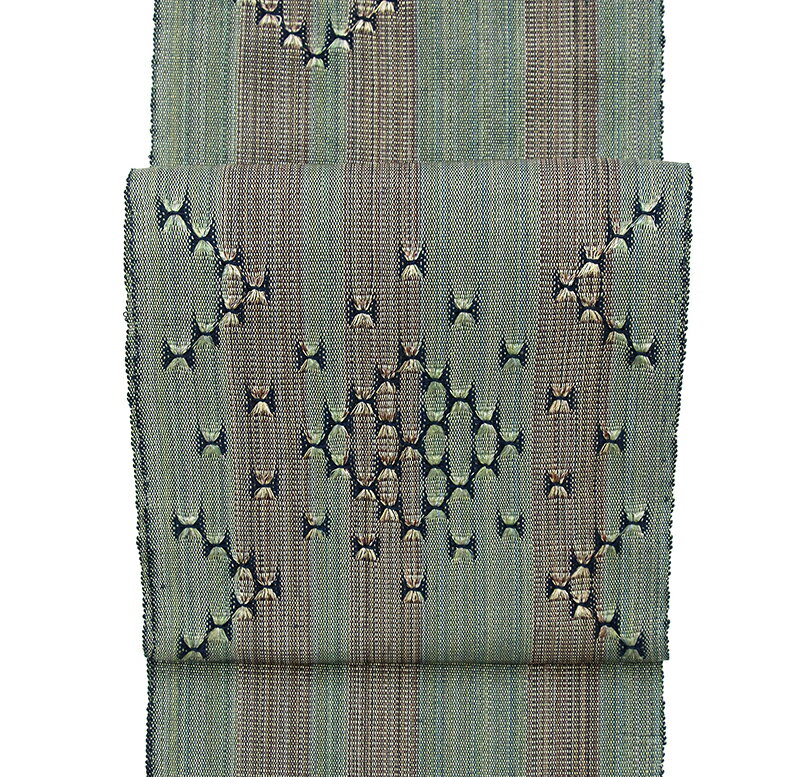 ※店舗改装後大感謝市☆仕立無料・送料無料☆「組ひも織」伝統工芸手織り八寸なごや帯☆特撰たて縞幻想ボカシ織