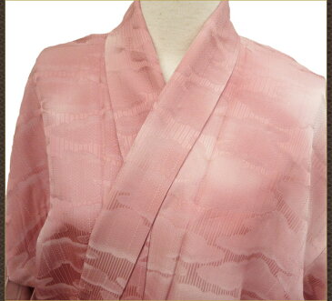 着物 単衣 紋付き ピンク色 正絹 質屋出店 リサイクル着物 中古着物 アンティーク着物