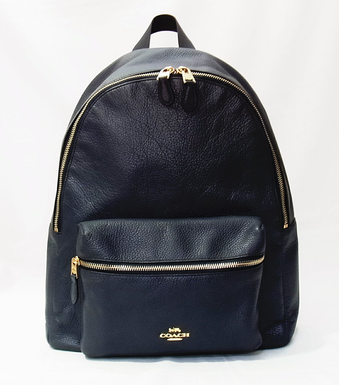 コーチ 　リュック　リュックサック　バック F38288 Charlie Backpack In Pebble Leather チャーリー　グレー　濃い