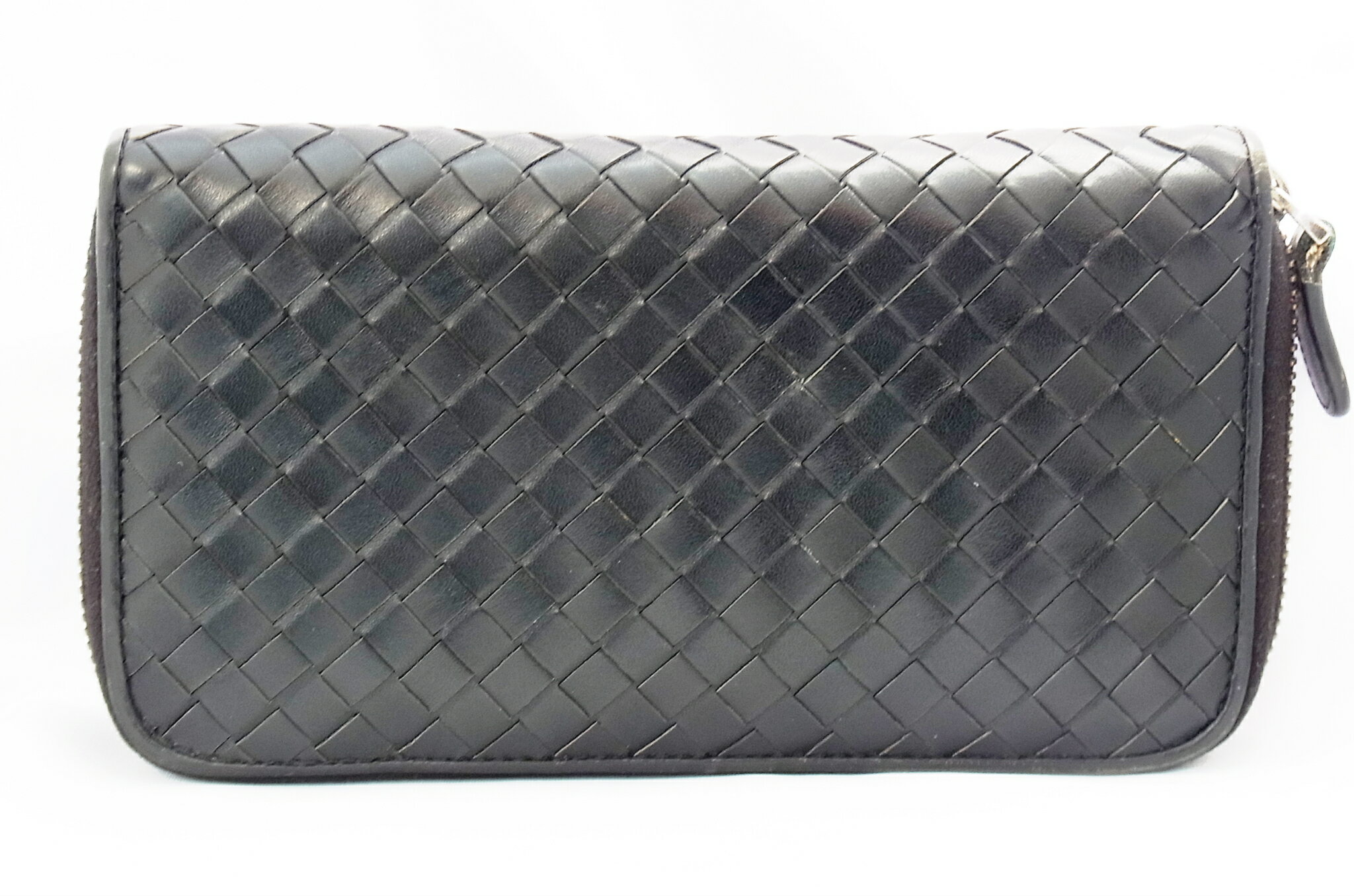 ラウンドアスナー　ボッテガヴェネタ　財布　長財布　114076　メンズ　レディース　黒　ブラック　カーフスキン