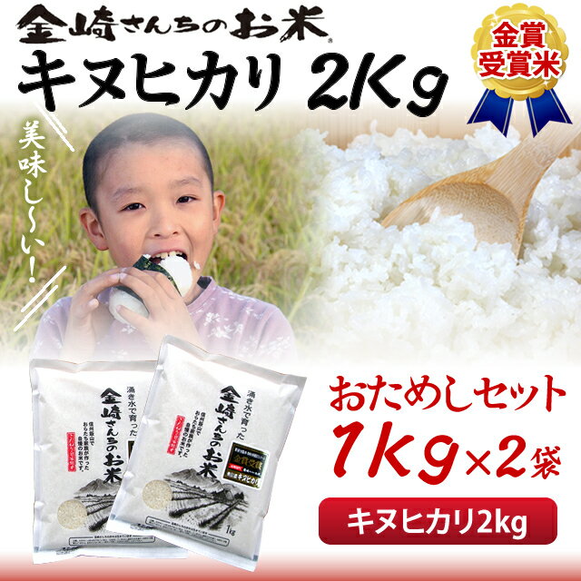｛キヌヒカリ｝【30年度産 新米】お試し価格！【お米 贈答用】［美味しいお米］長野県飯山産 金崎さんちのお米（奥信濃キヌヒカリ ）2kg
