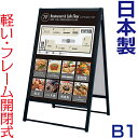 ポスタースタンド 4辺開閉式屋内用