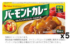 ハウス バーモントカレー 中辛 115gx5個set【賞味6ヵ月以上】S