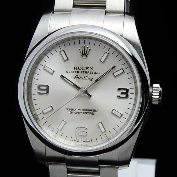 ◎ロレックス ROLEX◎ メンズ時計/エアキング/114200/SS/シルバー 【RO282】【税込価格】【質屋出店】【中古】【あす楽対応】:かねき質店