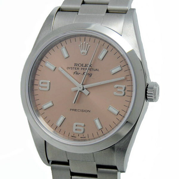 ◎ロレックス ROLEX◎ 【箱 保 A番】メンズ時計/エアキング/14000/SS/ピンク 【RO430】【税込価格】【質屋出店】【中古】【あす楽対応】