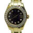 ◎ロレックス ROLEX◎ 【箱 保 W番】レディース時計/デイトジャスト/パールマスター/69298G/10Pダイヤ/K18YG/ルベライト 【RO486】【...