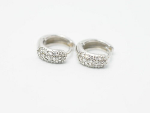 ◆ポンテヴェッキオ◆ ピアス/K18WG/D0,16×2 【BJ149】【税込価格】【質屋出店】のサムネイル