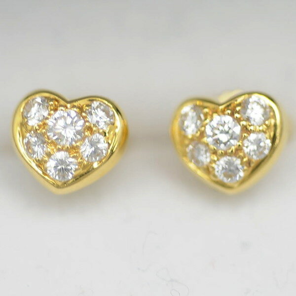 ◆ティファニー Tiffany&Co.◆ ピアス/パヴェハートダイヤ/K18 【BJ447】【税込価格】【質屋出店】【中古】【あす楽対応】のサムネイル