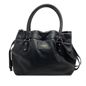 ◆ケイトスペード KATE SPADE◆ トートバッグ/レザー/黒 【BAG3721】【税込価格】【質屋出店】【中古】【あす楽対応】