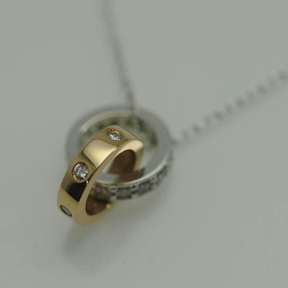 樂天商城 - ♪ネックレス♪ K18WGPG/ダイヤD0.50 【JR2003】【税込価格】【質屋出店】【中古】【あす楽対応】