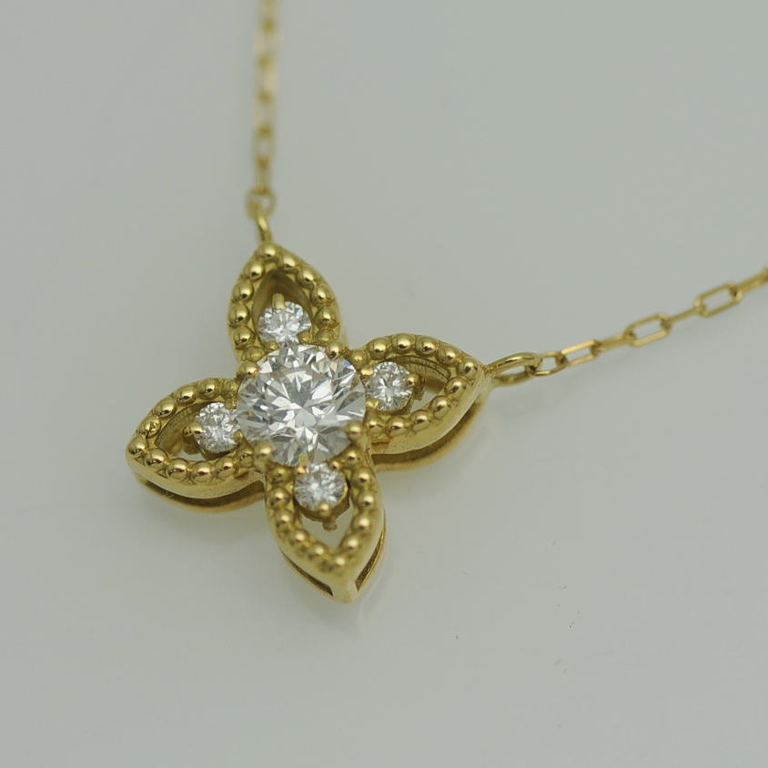 樂天商城 - ♪ネックレス♪ K18YG/ダイヤD0.312 【JR2070】【税込価格】【質屋出店】【中古】【あす楽対応】