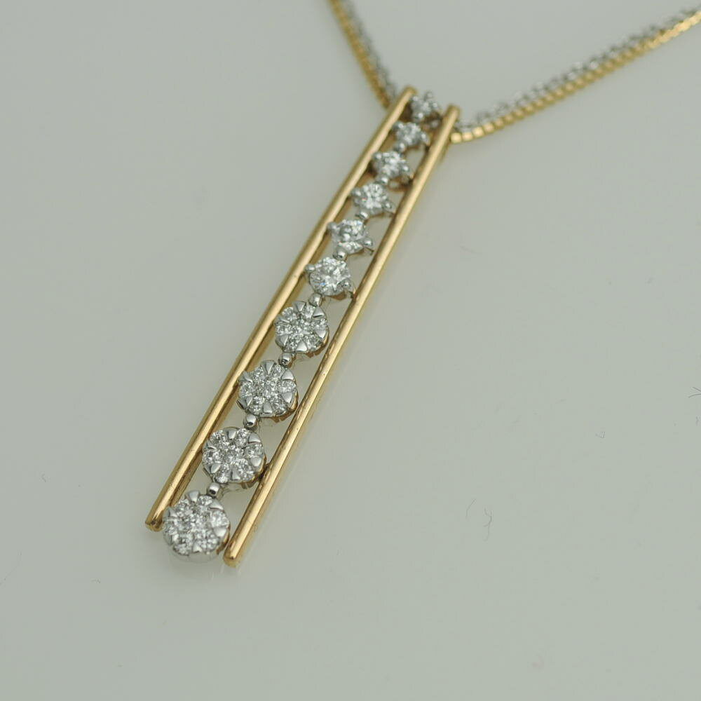 樂天商城 - ♪ネックレス♪ K18PGWG/ダイヤD0.50 【JR2078】【税込価格】【質屋出店】【中古】【あす楽対応】