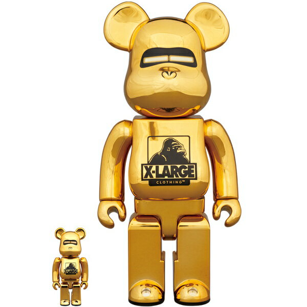 ◆ベアブリック×エックスラージ BE@RBRICK×XLARGE◆ フィギュア/BE@RBRICK100%&400%SET/HAJIMESORAYAMA/ゴールド 【SA6301】【税込価格】【質屋出店】【新品】【あす楽対応】
