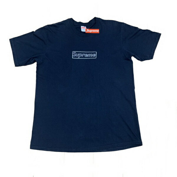 ◆シュプリーム Supreme◆ メンズ/Chalk Box Logo Tee/チョークボックスロゴTシャツ/コットン100%/ネイビー/2021SS/#L 【SA6738】【税込価格】【質屋出店】【中古】【あす楽対応】